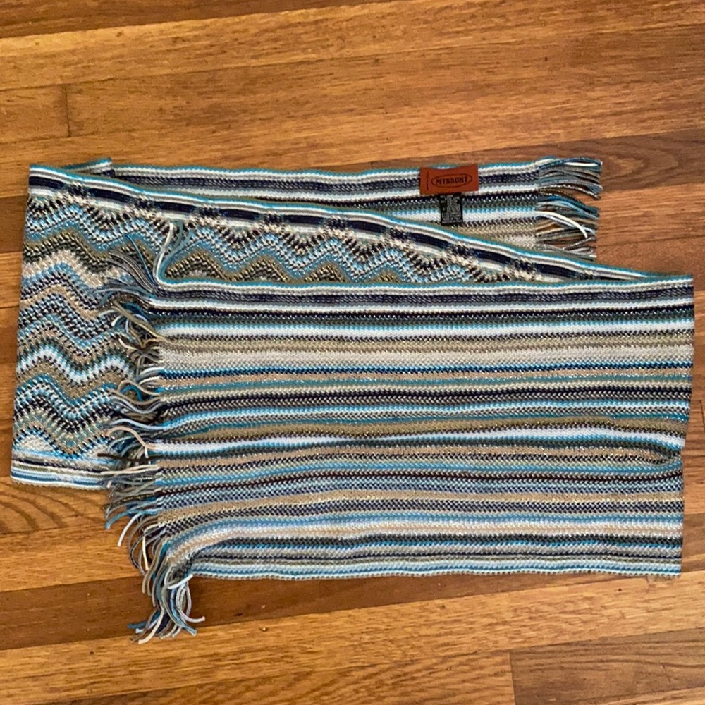 Missoni | Scarf | Chevron Zig Zag | Blue Green